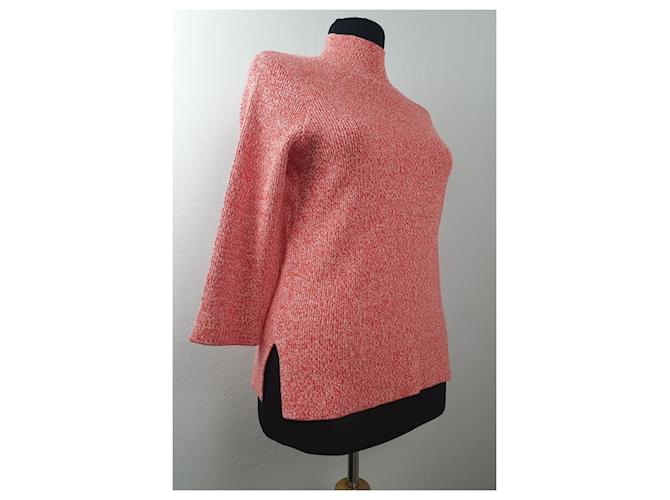 Ganni Michi Rippstrickpullover rot melange - Ansicht 3