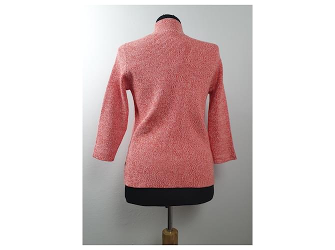 Ganni Michi Rippstrickpullover rot melange - Ansicht 4