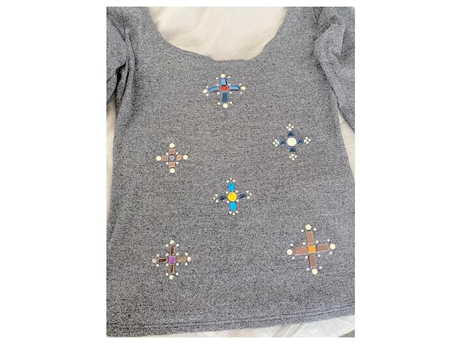 Blusa Chanel de algodón gris - vista 5