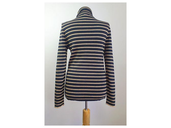 Ralph Lauren Polo Pullover Schwarz und Gold Gestreift Golden - Ansicht 4