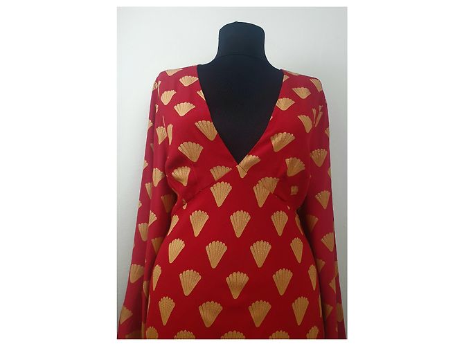 Autre Marque RIXO Etuikleid Rot Viscose M - Ansicht 2