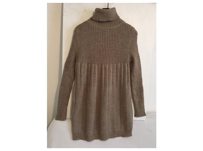 Vintage 30% Mohair, 10% Wolle. hergestellt in Italien. Plissee-Konstruktion. Braun - Ansicht 11