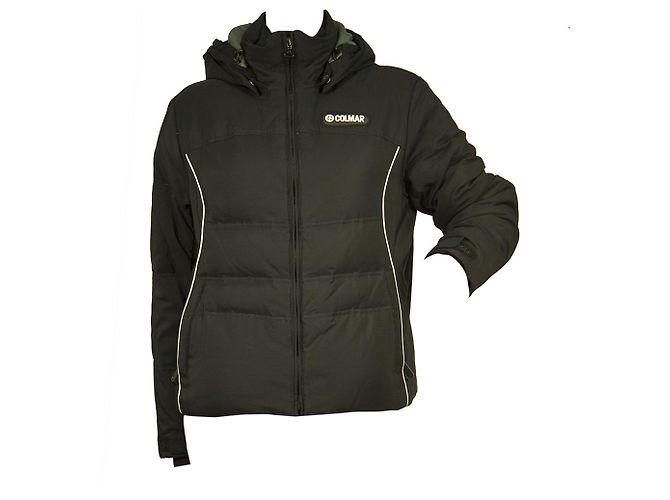 Piumino invernale trapuntato da sci Colmar nero con cerniera e cappuccio taglia 42 - vista 8