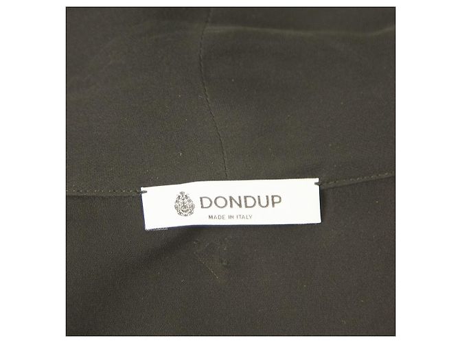 Top a camicetta lunga in seta nera Dondup con sciarpa taglia 42 Nero - vista 4