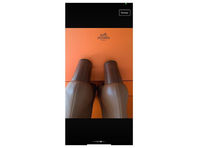 Kelly Stivali Hermès Saint-Germain Marrone Nero Marrone chiaro - vista 11