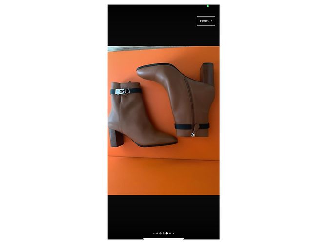 Kelly Stivali Hermès Saint-Germain Marrone Nero Marrone chiaro - vista 2