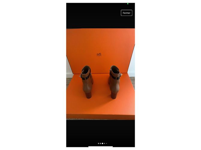 Kelly Stivali Hermès Saint-Germain Marrone Nero Marrone chiaro - vista 4