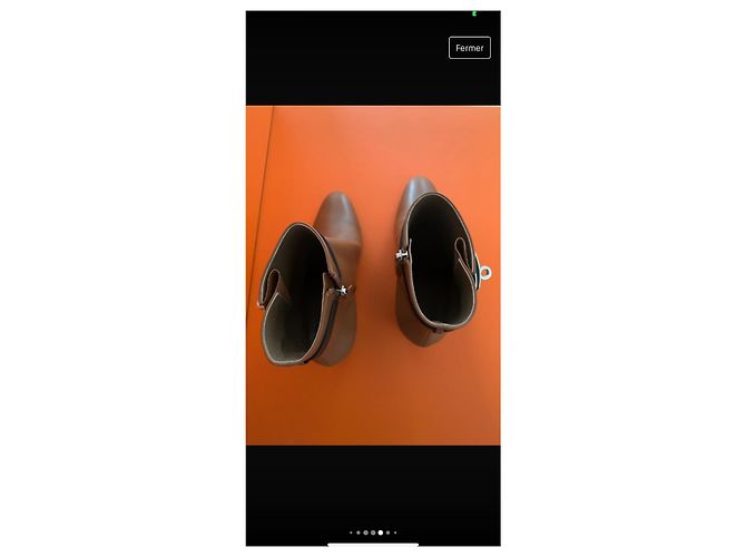 Kelly Stivali Hermès Saint-Germain Marrone Nero Marrone chiaro - vista 6