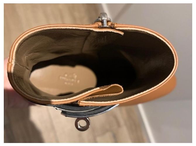 Kelly Stivali Hermès Saint-Germain Marrone Nero Marrone chiaro - vista 7