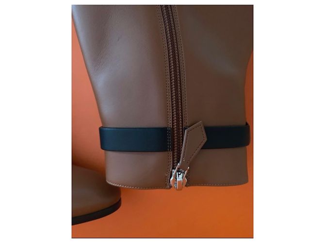 Kelly Stivali Hermès Saint-Germain Marrone Nero Marrone chiaro - vista 9