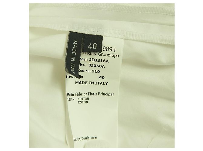 Jil Sander Chaqueta de verano de algodón ligero estilo abrigo blanco talla 40 - vista 4