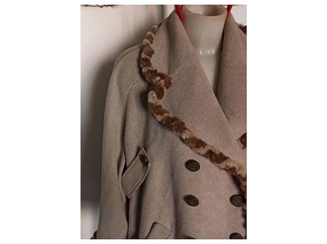 Fendi camel gefütterter Mantel Beige - Ansicht 10