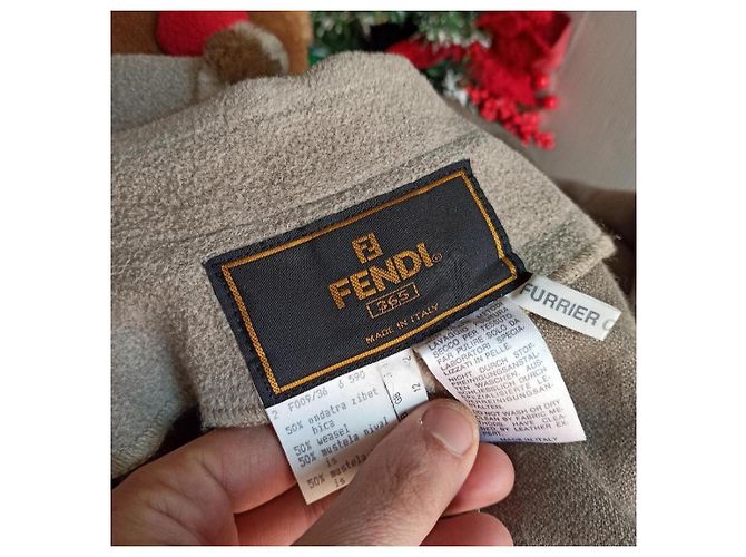 Fendi camel gefütterter Mantel Beige - Ansicht 5