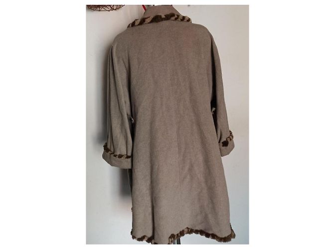 Fendi camel gefütterter Mantel Beige - Ansicht 6