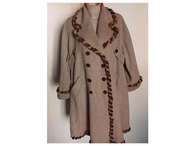 Fendi camel gefütterter Mantel Beige - Ansicht 8