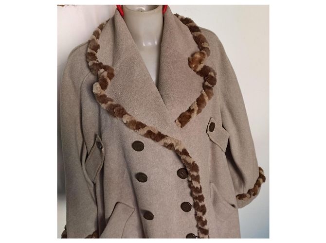 Fendi camel gefütterter Mantel Beige - Ansicht 9