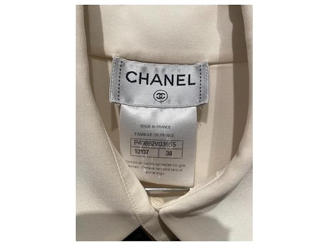 Chanel Top Nero Beige - vista 2