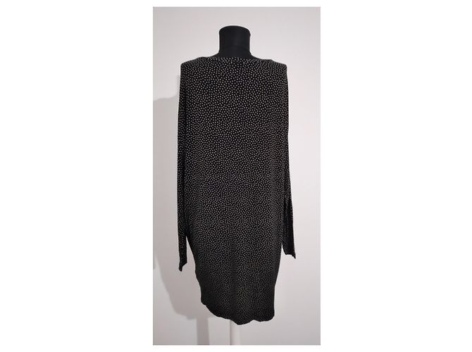 Ganni Polka Dot Kleid Schwarz Viscose - Ansicht 2