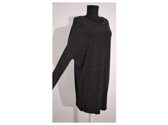 Ganni Polka Dot Kleid Schwarz Viscose - Ansicht 3