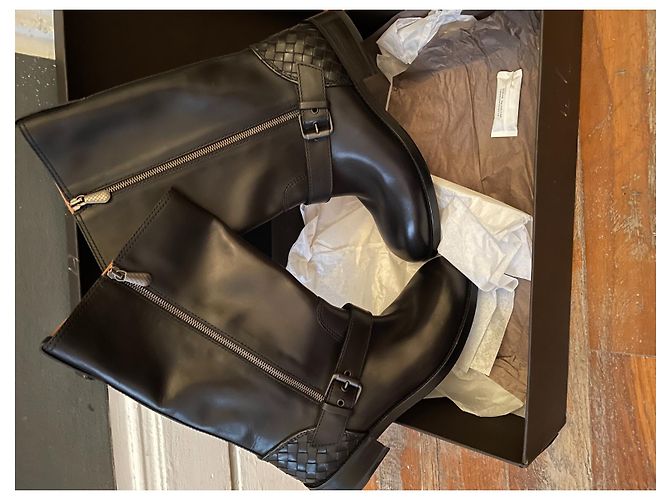 stivale bottega veneta in pelle - vista 2