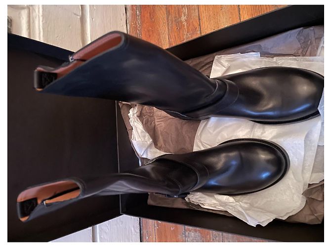 stivale bottega veneta in pelle - vista 3
