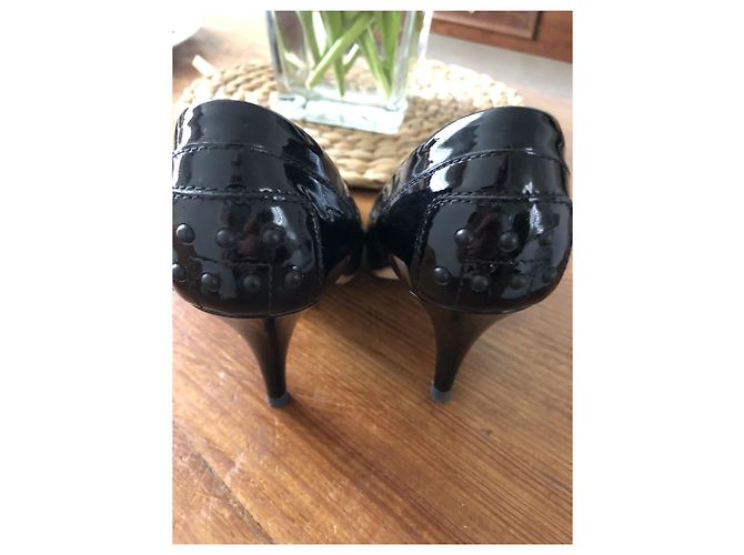 Décolleté aperte Tod's in vernice nera 37 Nero - vista 3