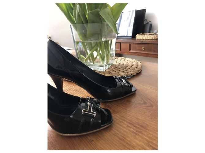 Décolleté aperte Tod's in vernice nera 37 Nero - vista 5