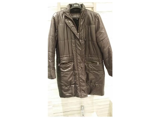 Apostrophe Puffy Jacket Taupe Nylon - view 8