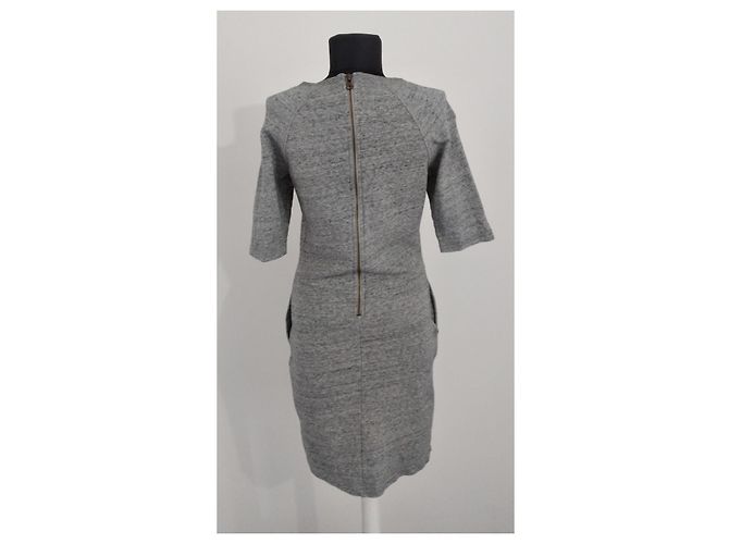 Vestido Ganni gris de algodón - vista 3