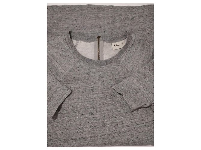 Vestido Ganni gris de algodón - vista 4