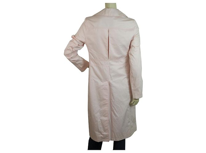 Abrigo estilo gabardina brillante con forro blanco de algodón rosa de Burberry London - vista 2