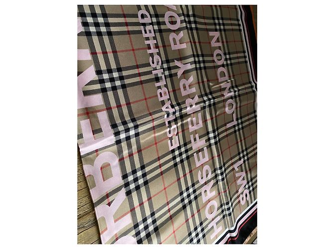 Sciarpa in seta con stampa Burberry Montage 210X70 cm Multicolore - vista 8