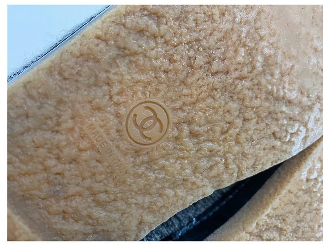 Botas Chanel de tweed e couro cinza 37.5 - vista 12