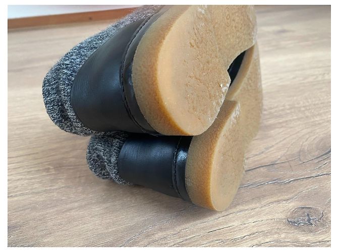 Botas Chanel de tweed e couro cinza 37.5 - vista 9