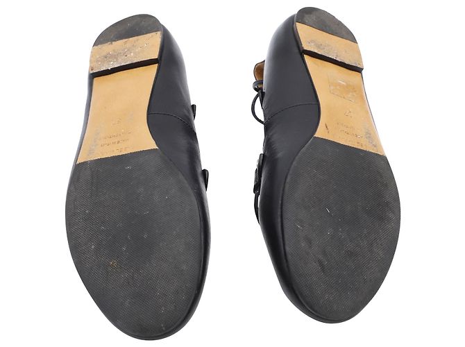Isabel Marant Ballerine Lali in pelle nera - vista 5