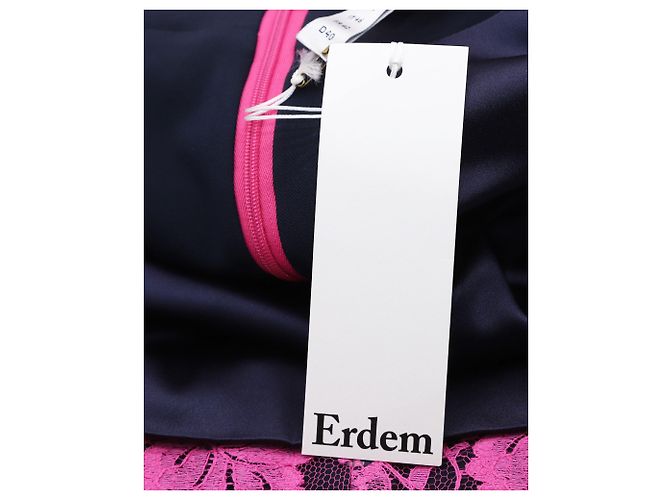 Falda de encaje floral en viscosa rosa de Erdem Shawna - vista 5