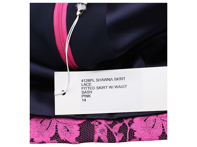 Falda de encaje floral en viscosa rosa de Erdem Shawna - vista 6