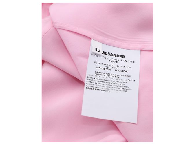 Jil Sander Camicia in crepe de chine in seta rosa - vista 6