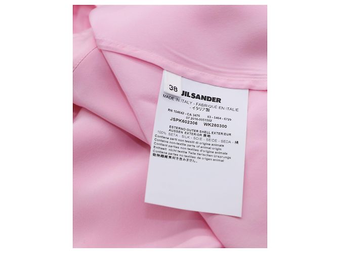 Jil Sander Camicia in crepe de chine in seta rosa - vista 7