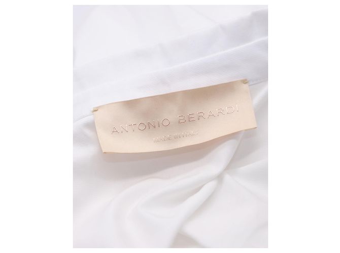 Autre Marque Antonio Berardi Camicia oversize con ruches in cotone bianco - vista 5