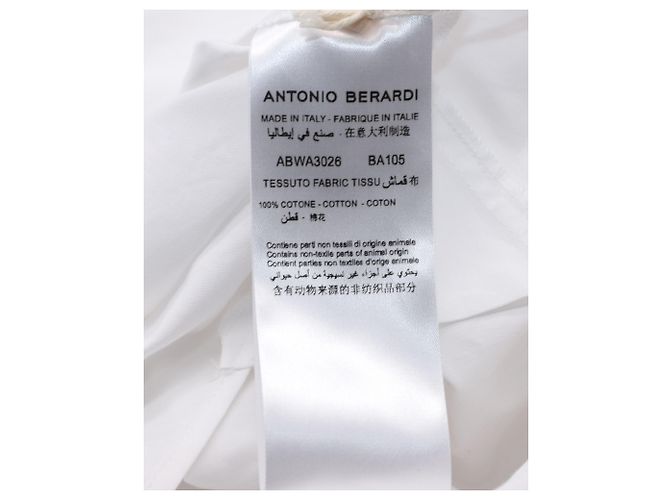 Autre Marque Antonio Berardi Camicia oversize con ruches in cotone bianco - vista 7