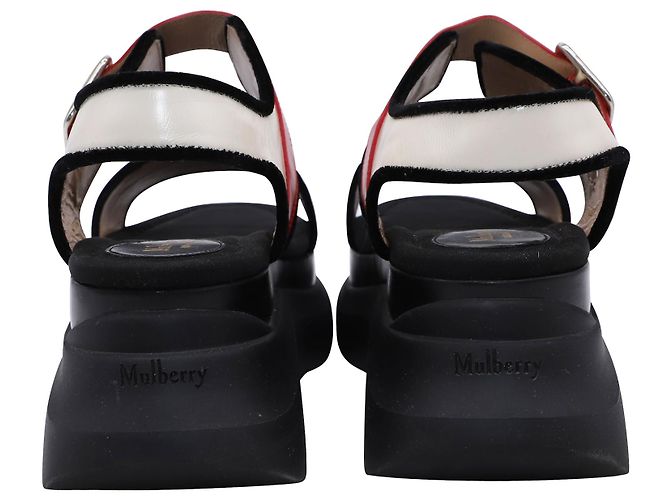 Sandali con plateau Mulberry in pelle multicolore - vista 3