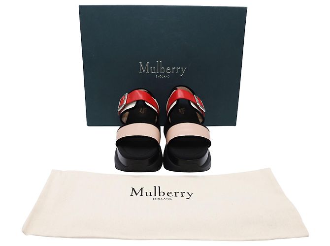 Sandali con plateau Mulberry in pelle multicolore - vista 8