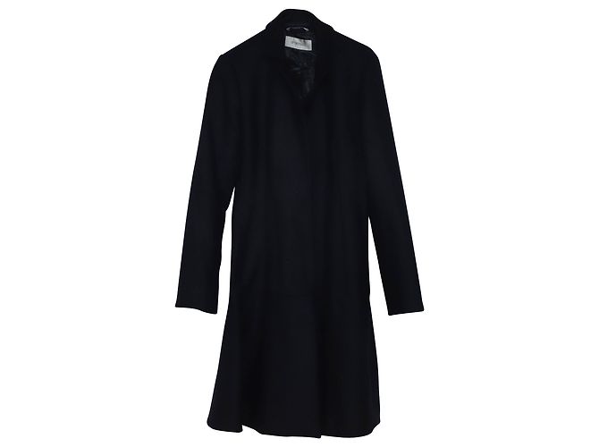 Max Mara Sportmax Malia Mantel mit Gürtel aus Wolle in Mitternachtsblau - Ansicht 3