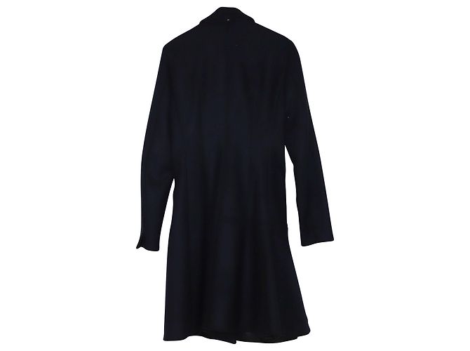 Max Mara Sportmax Malia Mantel mit Gürtel aus Wolle in Mitternachtsblau - Ansicht 4