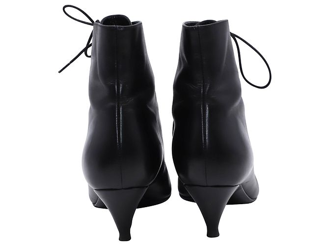 Saint Laurent Charlotte Schuhe aus schwarzem Leder - Ansicht 3