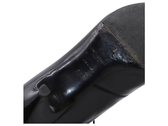 Saint Laurent Charlotte Schuhe aus schwarzem Leder - Ansicht 6
