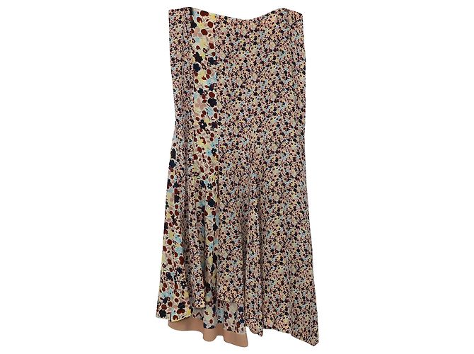 Theory Asymmetrischer Maxirock mit Blumenmuster aus mehrfarbiger Seide - Ansicht 4