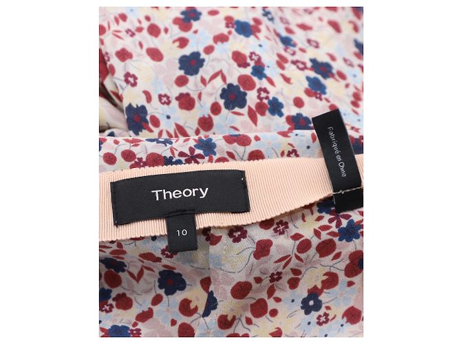 Theory Asymmetrischer Maxirock mit Blumenmuster aus mehrfarbiger Seide - Ansicht 5