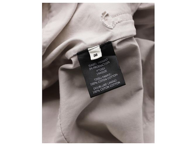 Isabel Marant Mono Leiko en Algodón Crema - vista 4